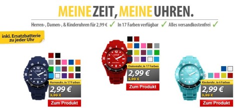 Bunte Uhren